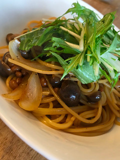 A picture of Natto Spaghetti.
