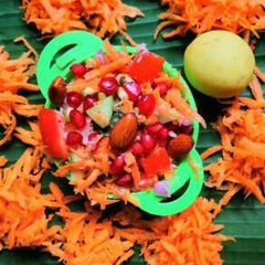 A picture of Sprouted moong dal mix salad.