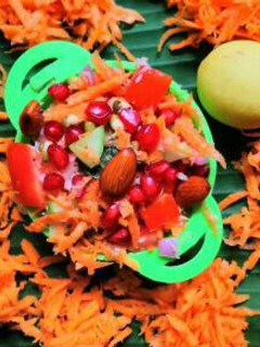 A picture of Sprouted moong dal mix salad.