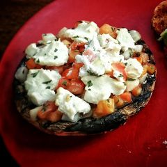 A picture of Portabello Mushroom Cap Personal Pizza.