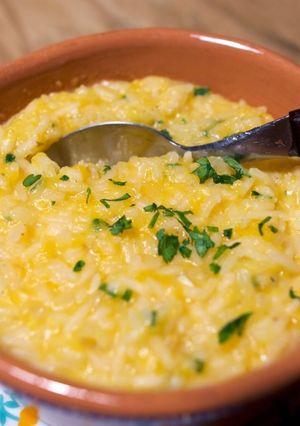 Una foto de Risotto de Calabaza