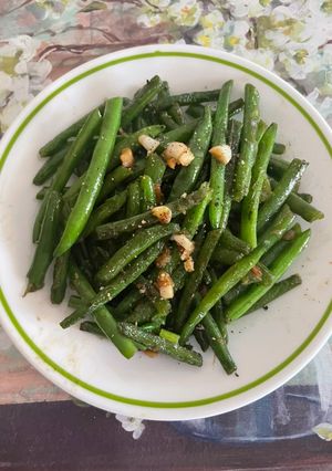 Hình của món Bean (Đậu Ve) xào tỏi.