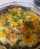 Huevos a la mexicana en horno