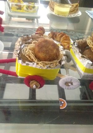 A picture of Noodle kabab.