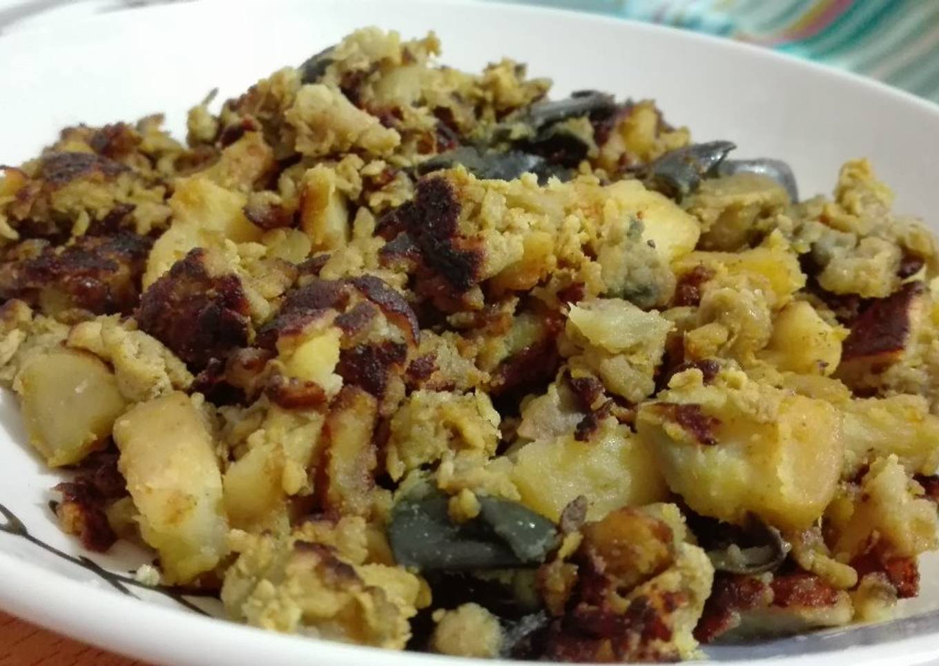 Revuelto de berenjenas y patatas