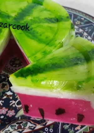 عکسی از دستور ژله هندوانه