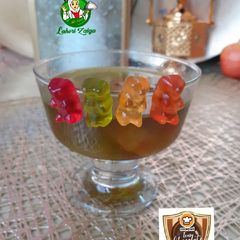 A picture of Gummybear apple soda.