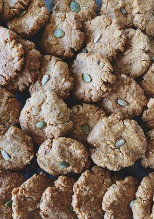 Foto resep Eggless Peanut butter Muesli cookies (oat cookies)