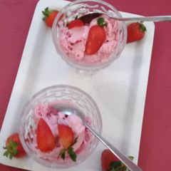 A picture of Strawberry ice cream.