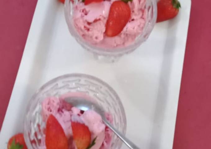 Easiest Way to Make Homemade Strawberry ice cream