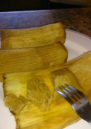 A picture of Green Bean Tamales.
