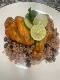 A picture of Fry chicken in air fryer.