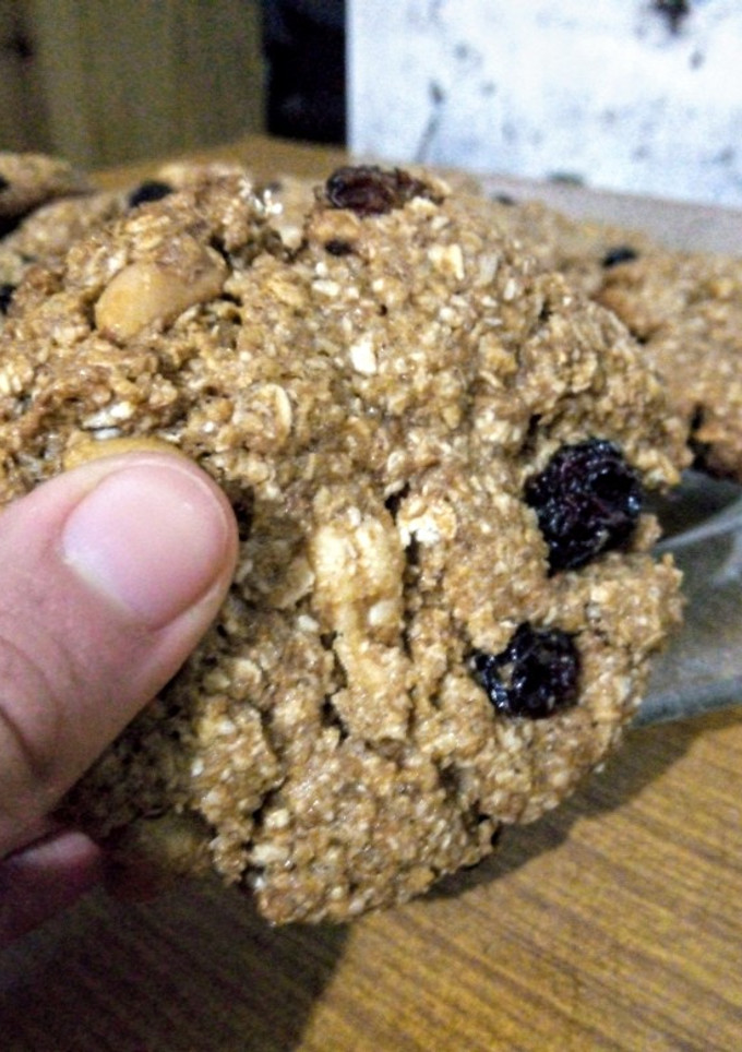 Una foto de Galletitas de avena, miel, frutos secos y pasas de uva