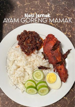 Gambar Nasi Lemak Ayam Goreng Mamak