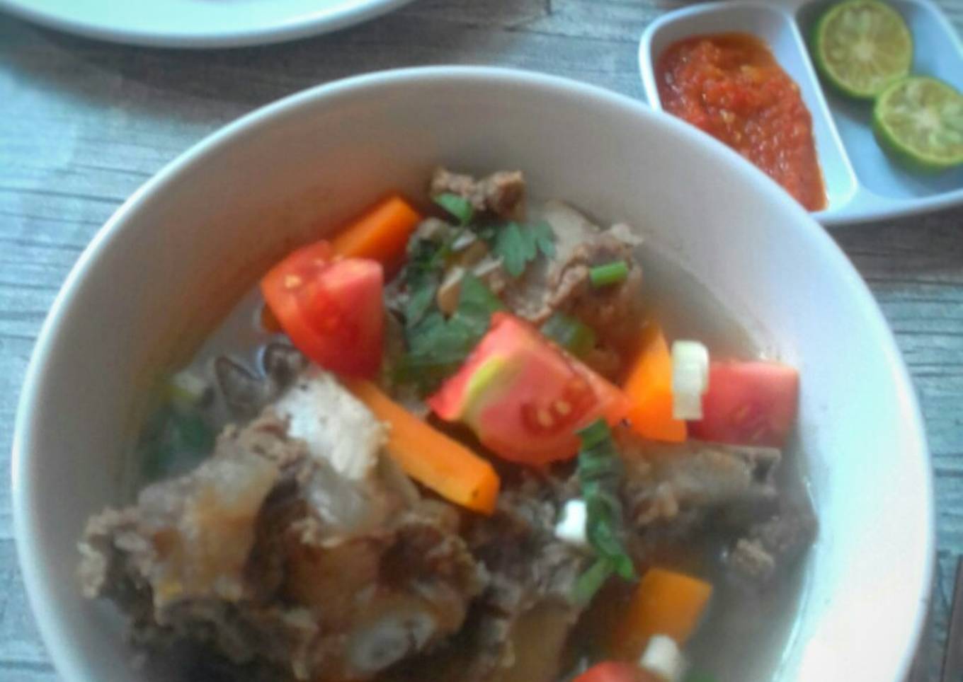 Sop iga sapi simple enak empuk (metode 5.30.7)