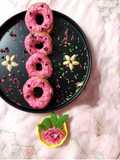 Beetroot Donuts with Strawberry Glaze