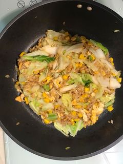 玉米醬油炒飯 的食譜成品照片