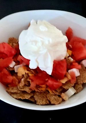 A picture of My Lovely Healthy Breakfast Cereal with Greek Yogurt 🥰.