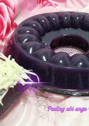 Foto resep Puding ubi ungu vla susu keju