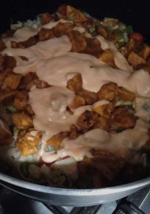 A picture of BBQ rice.