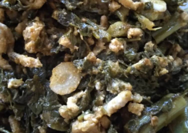 Berza con carne picada