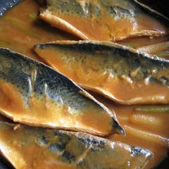 A picture of Mackerel Simmered In Sweet Miso Sauce.