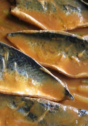 A picture of Mackerel Simmered In Sweet Miso Sauce.