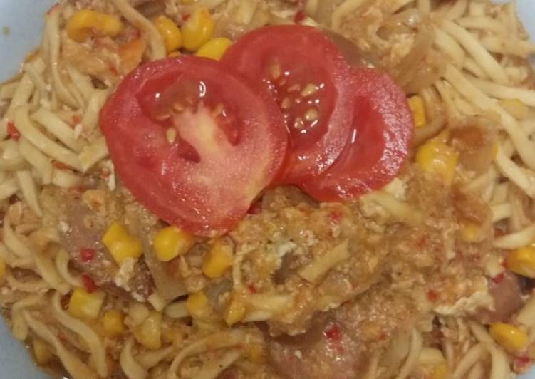 Resep Mie nyemek sosis, Lezat