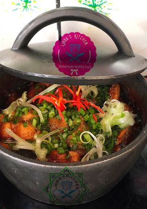 Hình của món Cá dứa kho tộ.