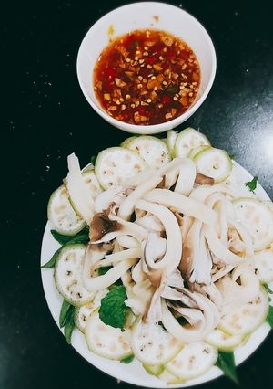 Hình của món Nấm sò hấp.