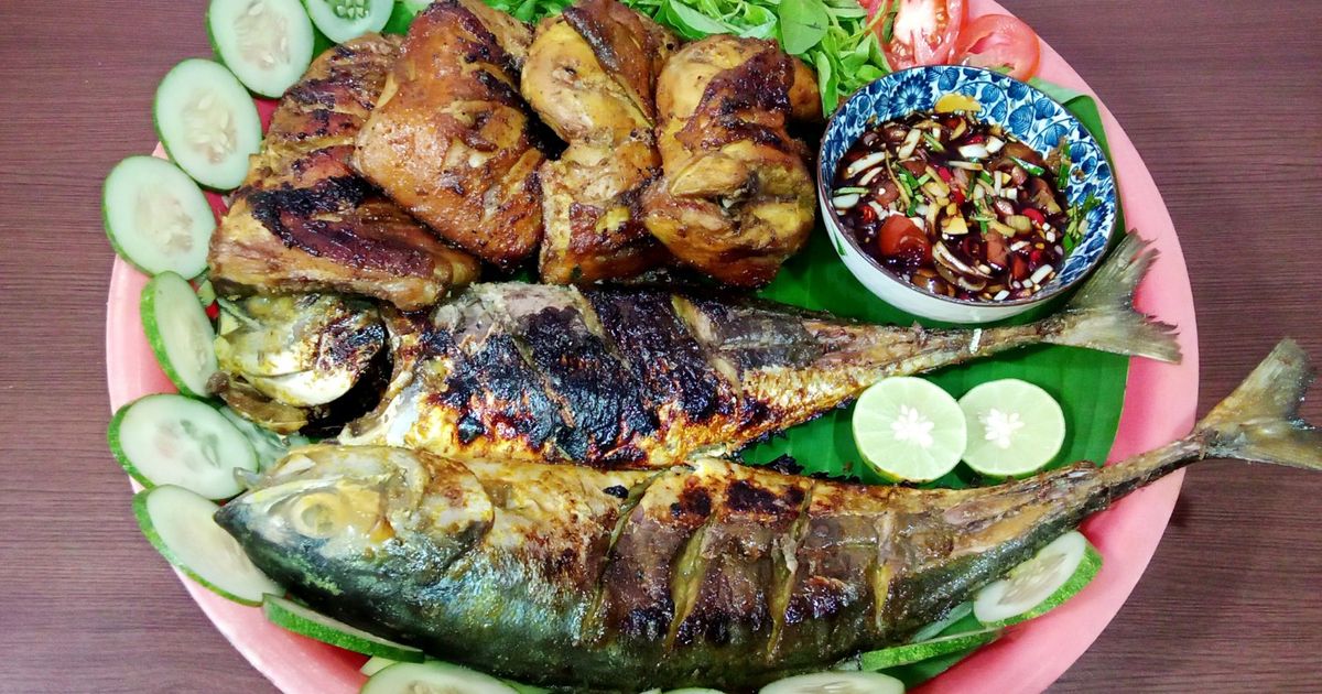 Ikan Cencaru dan Ayam Bakar Sambal Kecap
