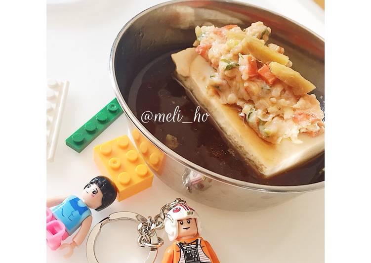 Steamed Silk Tofu with Shrimp 🍤 (MPASI 1y+)