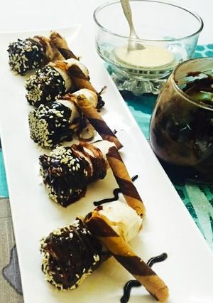 A picture of Choco Sesame Ice Cream.