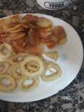 Rabas con papas españolas