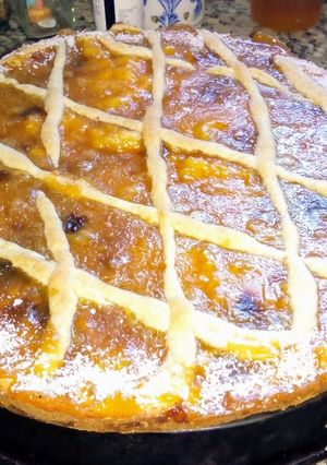 Una foto de Pastaflora de batata con chocolate #fácil