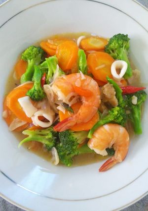Foto resep Tumis brokoli seafood