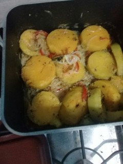 Una foto de Filet de Merluza con zapallo