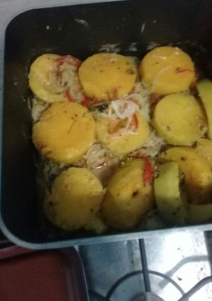 Una foto de Filet de Merluza con zapallo