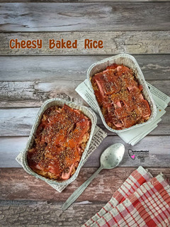 Foto resep Cheesy Baked Rice/Mozaru