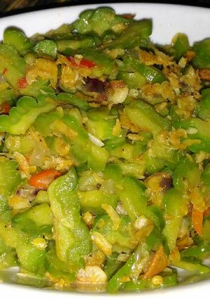 Foto resep tumis pare asam pedas