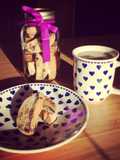 Pistachio and chocolate chip biscotti