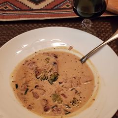 A picture of White Cheddar Chomkon Soup.