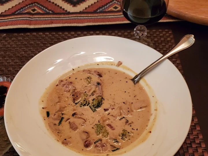 Easy Way Make Recipe White Cheddar Chomkon Soup that is So Delicious, Tasty}