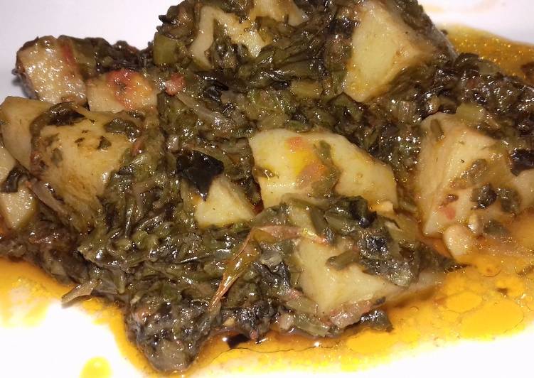 Recipe of Favorite Aloo Palak dry