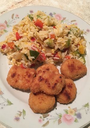 Una foto de Revuelto de zapallito con nuggets
