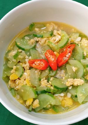 Foto resep Tumis timun telur