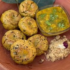 A picture of Dal Baati Choorma.