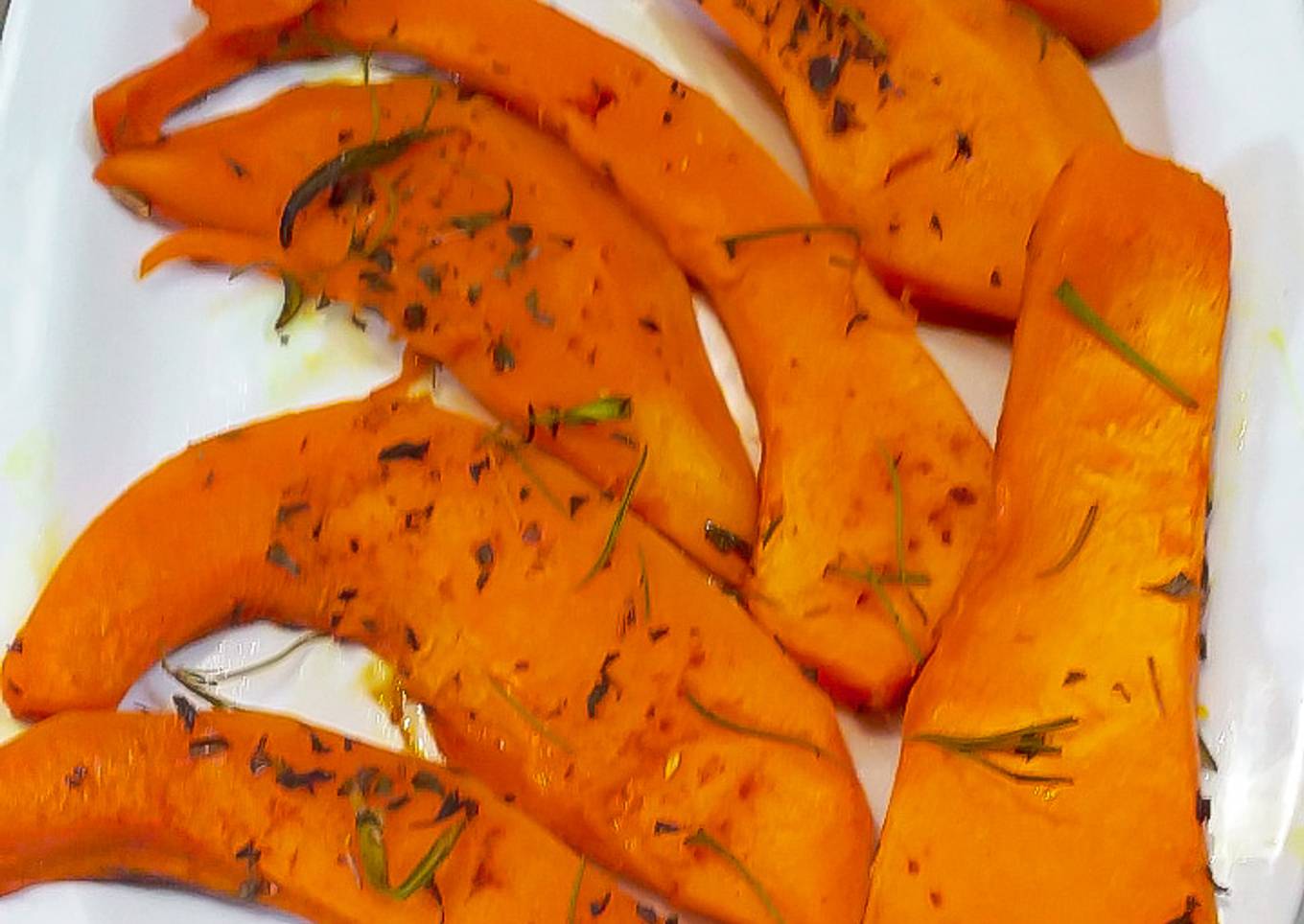 Calabaza especiada al horno