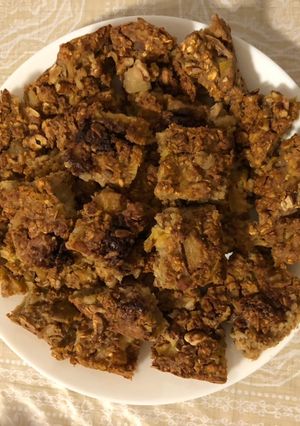 Gluténmentes zabos gyümölcsös süti recept fotója