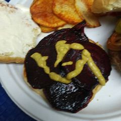 A picture of Fried Beet Sandwich.